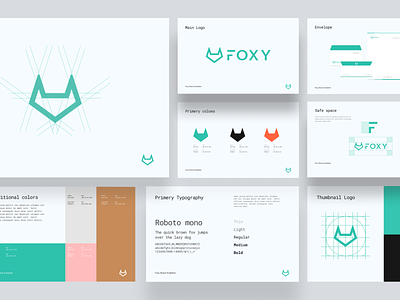 FOXY Brand Guideline - Branding & Style Guide agency brand identity brand design brand designer brand identity branding dribbble graphic design logo logo design ofspace research uiux