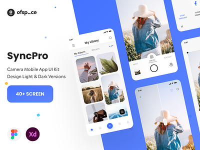 SyncPro-Camera App UI Kit app app design app ui camera camera app dribbble ios mobile mobile app modern ui ofspace photo photo editing syncpro trend 2021 ui kit ui8 user interface