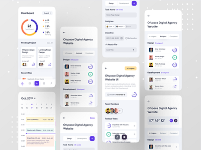 Project Tracking iOS App Design by Ofspace LLC on Dribbble