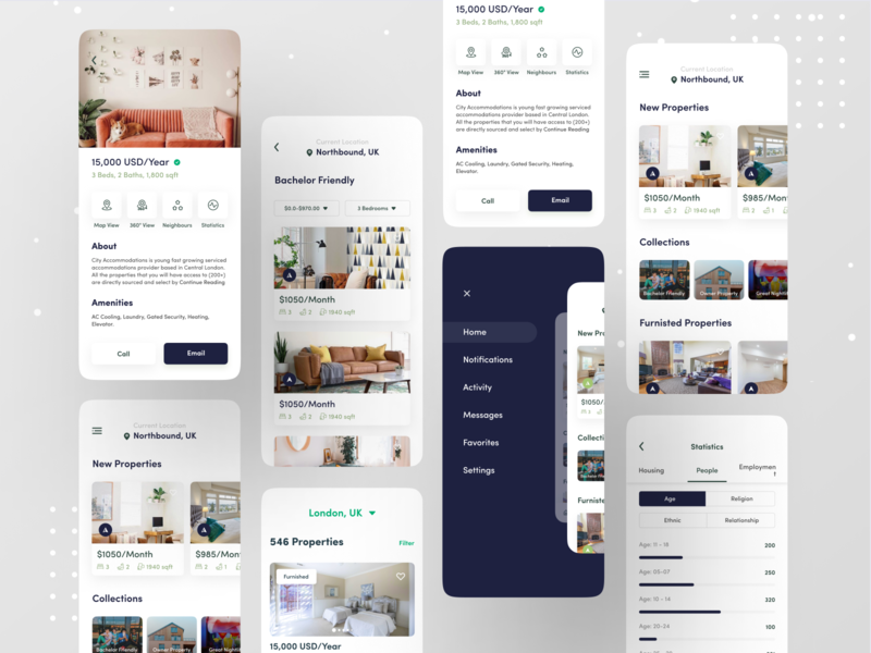 Rental App designs, themes, templates and downloadable graphic elements