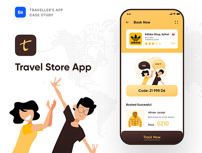 Travel Store App Case Study app design booking booking app booking.com bookings branding case study dribbble ofspace ofspace team online booking training travel travel agency travel app traveling typography