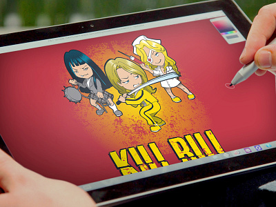 Vector illustration "Kill Bill Dolls" (T-shirt design) dolls elle driver gogo illustration kill bill t shirt design the bride