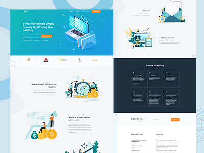 Landing Page - Email Marketing by Jit Banik on Dribbble