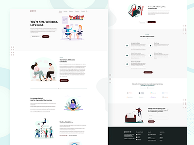 Psychotherapy landing page clean corporate doctor hospital illustration psycology psycotherapy ui uidesign ux web design