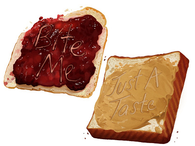 Sassy Toasts food art food illustration illustration