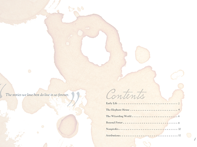 The Elephant House Inside Cover design graphic design layout type