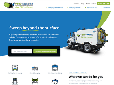 1-800-sweeper Homepage Redesign