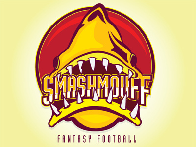 Smashmouff Fantasy Football Logo branding flat logo typography vector