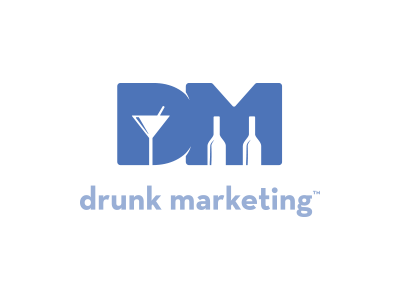 Drunk Marketing Logo branding design logo marketing minimal podcast typography