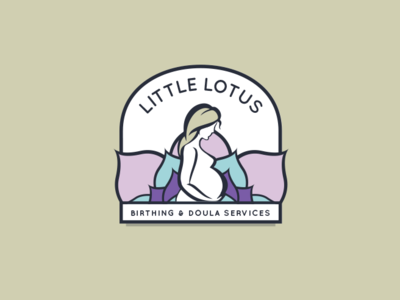 Little Lotus Doula Services Logo branding concept design logo vector