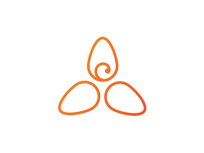 Wellness Logo abstract gradient healthy logo orange simple swirl wellness