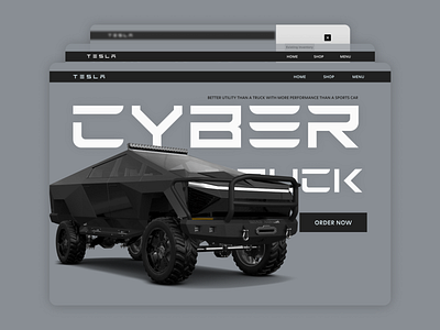 Tesla Cyber Truck Website Re-design design figma tesla ui website