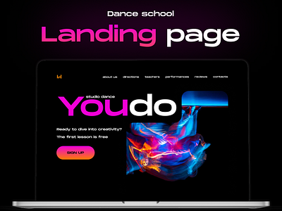 Лендинг для студии танцев "YouDo" design graphic design logo typography ui ux вебдизайн