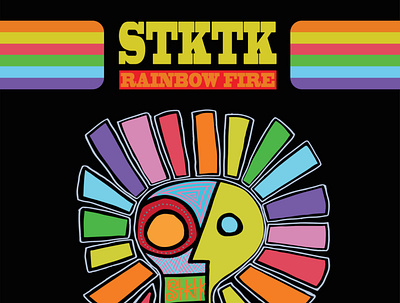 STKTK - Rainbow Fire (Cover Art) illustration music tahiti
