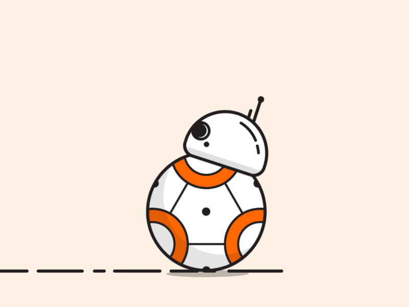 BB-8 animation bb 8 bb8 droid illustration star wars