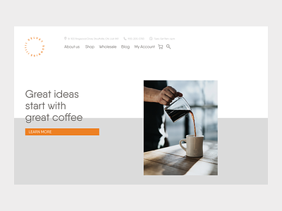 Velvet Sunrise: Web Design clean coffee layout letspanda minimal minimalist split screen web web design webdesign website website design