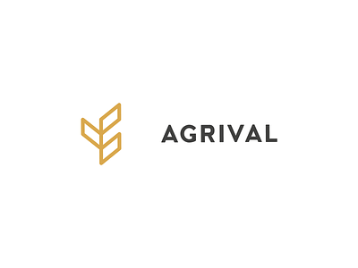 Agrival: Logo agriculture branding grain growth investment letspanda logo minimal minimalist property wheat