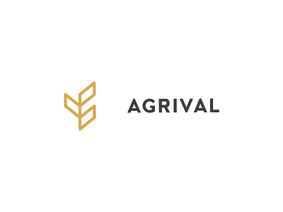 Agrival: Logo agriculture branding grain growth investment letspanda logo minimal minimalist property wheat