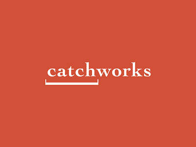 catchworks: Wordmark agency branding letspanda logo mark minimalist serif type typography underline wordmark