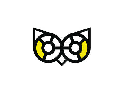 Insight Shop animal bird circle creature logo mark modern owl research symbol