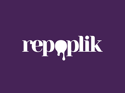 Repoplik Logo dessert fresh ice cream lets panda logo logotype o popsicle sorbet type typography wordmark