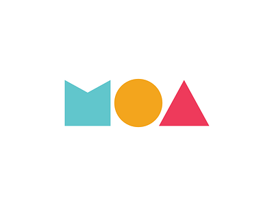 MOA Logo a bright circle geometric lets panda logo logotype m moa o triangle type