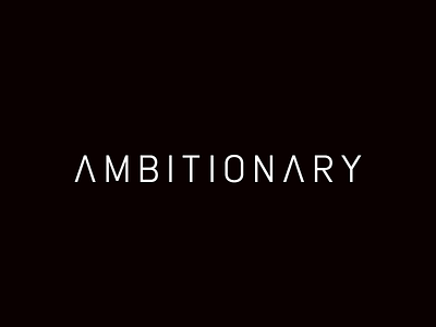 Ambitionary Wordmark ambition clean lets panda letspanda minimal minimalist modern social type typography wordmark