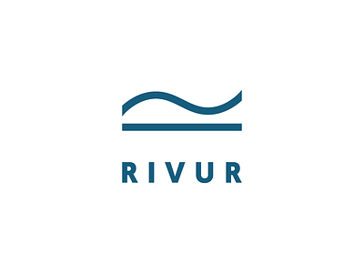 Rivur clean flow growth lets panda letspanda logo mark modern r river water wave