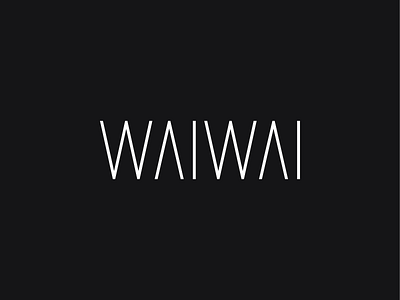 WAIWAI clean fashion jewelry letspanda logo mark minimalist modern simple type w wordmark