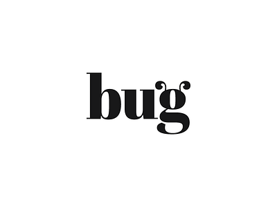 bug wordmark bug insect letspanda logo minimalist serif type typography wordmark