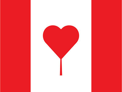 150 years of love canada canadian celebration flag heart leaf letspanda minimalist red symbolism
