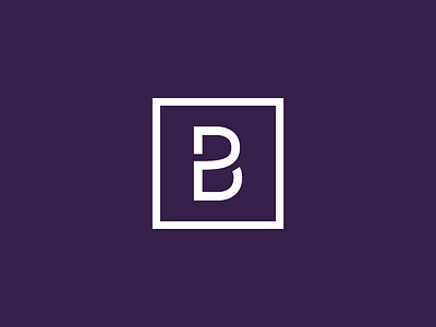 Burbage Lettermark b branding container letspanda logo mark minimalist modern square type