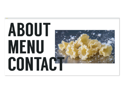 Chelini Website bold branding chelini food letspanda macaroni modern muse pasta restaurant type website