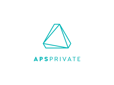 APS Private Logo 3d abstract accounting branding financial letspanda logo mark shape symbol triangle