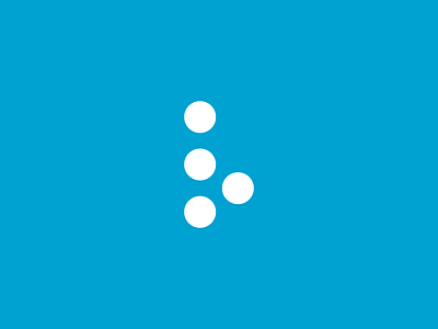 blueshift: "b" lettermark b blue branding dots letspanda letter lettermark logo mark minimalist shift symbol