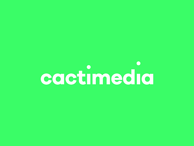 cactimedia wordmark branding bright dots lets panda logo mark minimalist neon symbol type typography