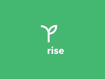 rise pharmacy lettermark branding flower green growth leaf letspanda lettermark logo mark nature r symbol