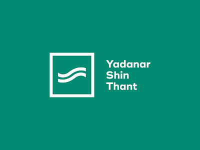 YST: Logo block branding letspanda logo mark minimalist river square symbol water wave