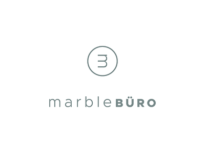 Marble Büro: Logo Design b branding buro circle contrast letspanda m marble minimalist round type typography