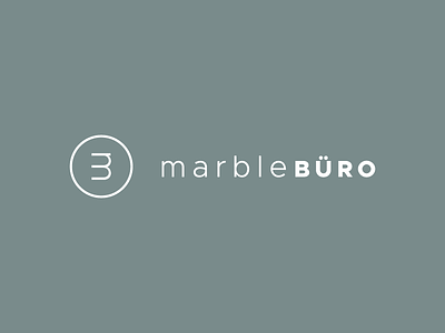 Marble Büro: Logo Design b branding buro circle contrast letspanda m marble minimalist round type typography