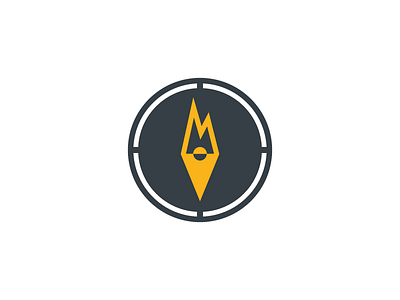 Outdoor Essentials: Symbol arrow branding circle compass letspanda logo mark mountain o peak sport symbol