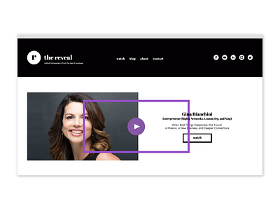 The Reveal: Website branding layout letspanda magazine minimalist muse purple r serif spotlight type web