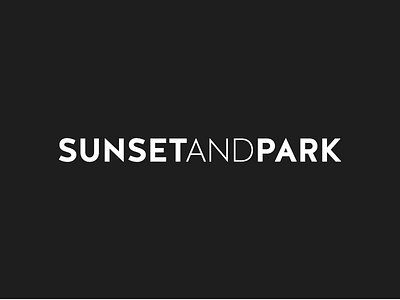 Sunset And Park: Wordmark apparel branding fashion letspanda logo logotype minimalist sansserif style type typography wordmark