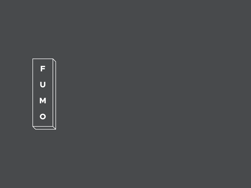 FUMO: Animated Logo fumo horizontal rectangle vertical square modern typography symbol minimalist branding mark logo letspanda