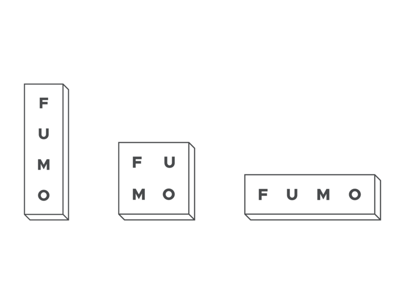 FUMO: Dynamic Logo branding cannabis clean design geometric letspanda logo mark minimal minimalist modern square symbol type typography