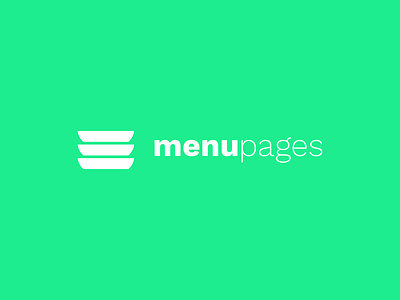 menupages: Logo branding design geometric letspanda list logo mark menu minimalist modern pages plate plates simple symbol type typography