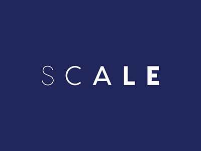 SCALE: Logo branding business clean growth letspanda logo mark minimal minimalist modern scale trend type typography wordmark