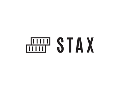 STAX: Logo block branding clean container letspanda logo mark minimal minimalist modern rectangle shipping stack symbol