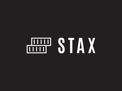 STAX: Logo branding clean container letspanda logo mark minimal minimalist modern shipping stack symbol type typography