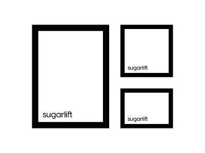 sugarlift: Dynamic Logo advisory art artist branding frame letspanda logo mark minimalist picture rectangle square type typography